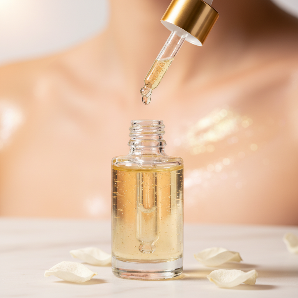 Radiant Glow Face Serum lifestyle beauty shot