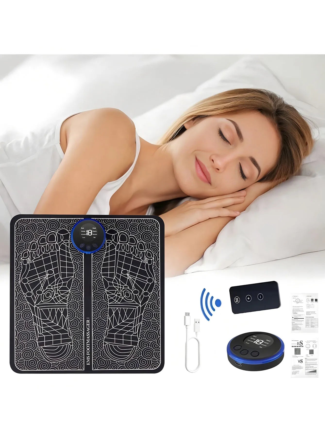 Rechargeable Electric Foot Massager - Improves Blood Circulation And Relaxes Muscles
